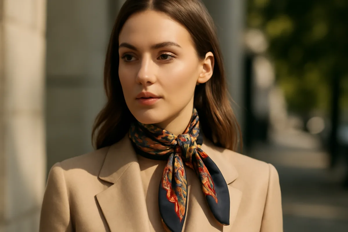 Foulard come accessorio elegante: il modo di annodarlo che cambia tutto