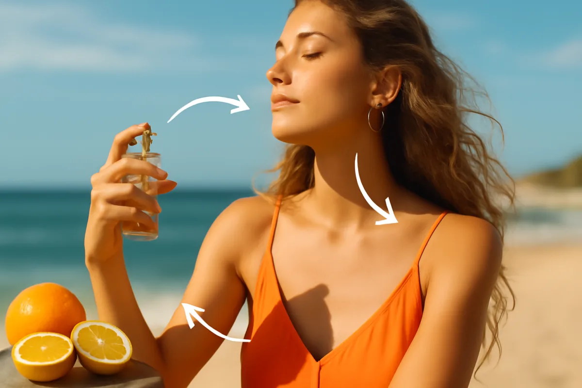 Profumi agrumati da donna per l'estate: dove spruzzarli per massimizzare la scia